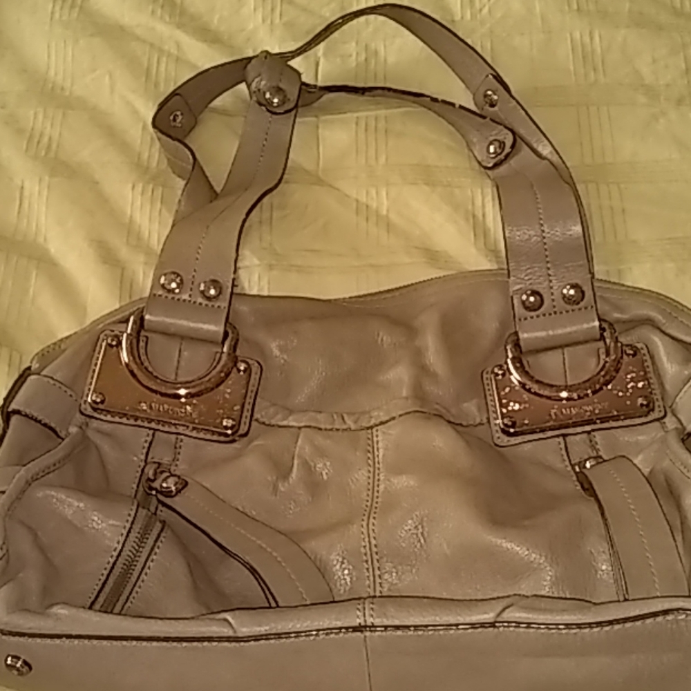 B Makowsky tan shoulder bag